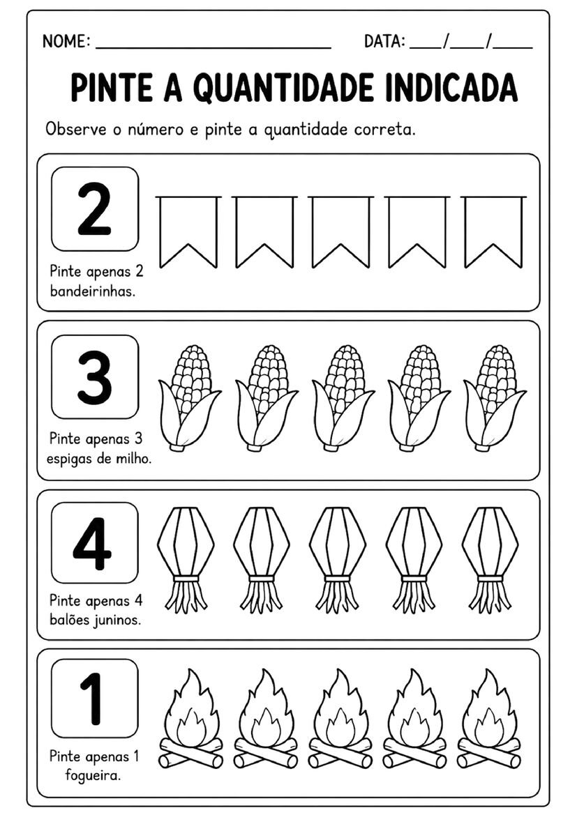 Atividade Festa Junina Educação Infantil: Material Gratuito para Baixar ...